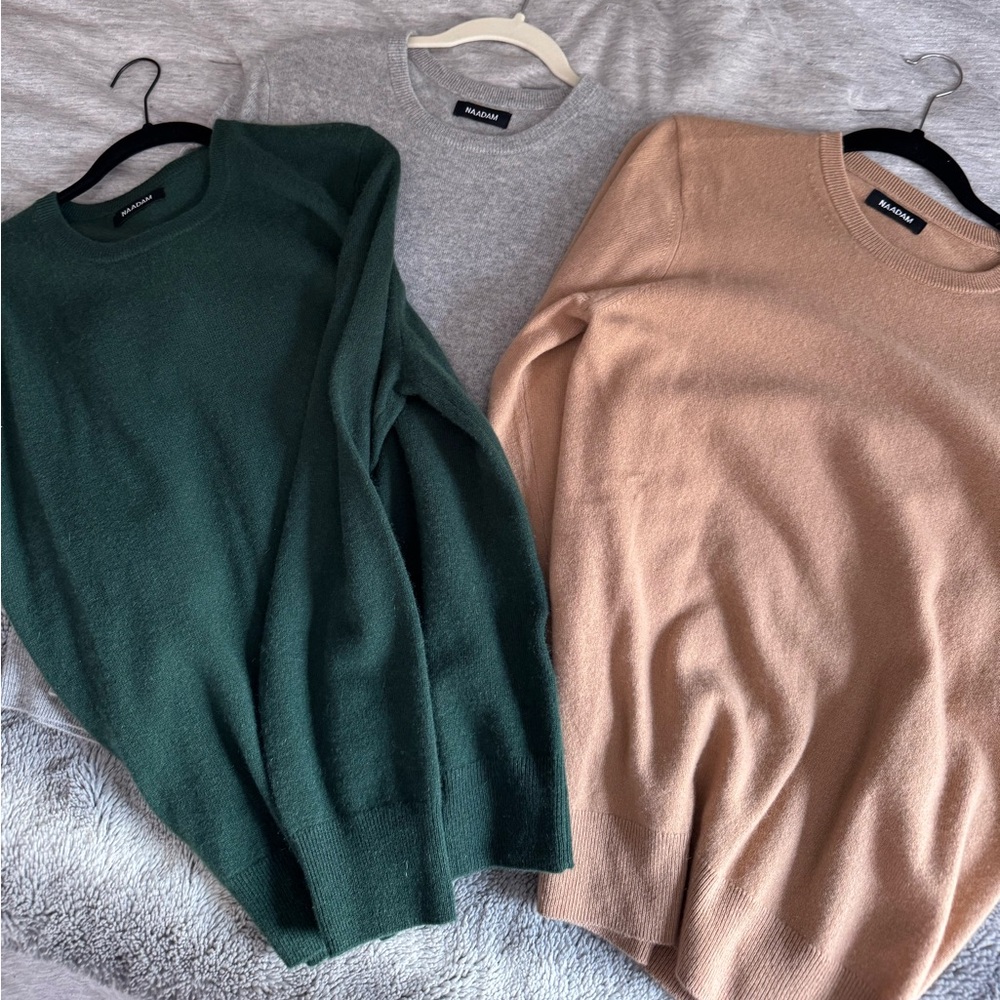 Men’s Naadam Cashmere Sweaters Lot of 3 Men’s Medium